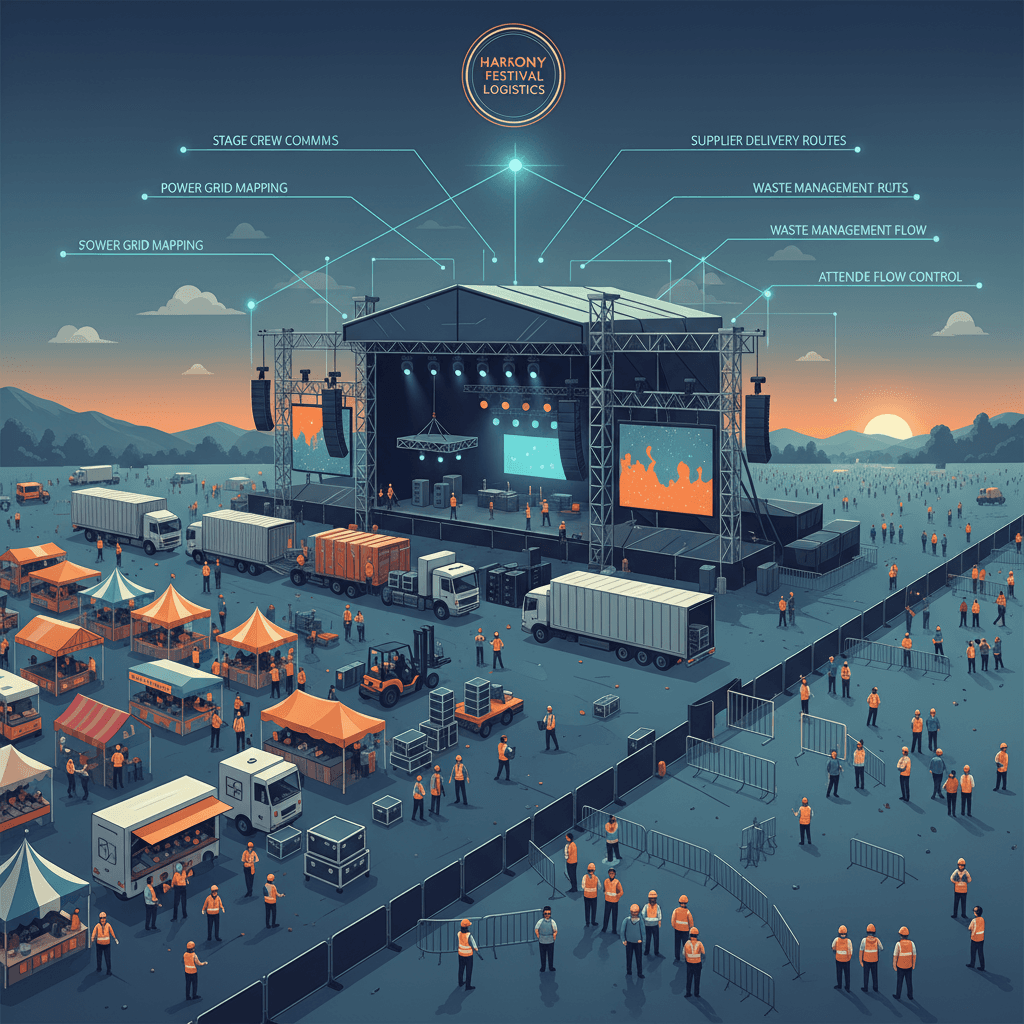 Festival logistics and crowd management